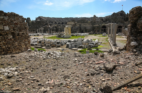 侧废墟古代的侧废墟照片