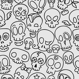 可爱的骷髅头图案照片