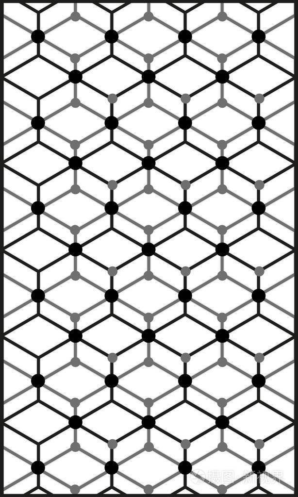 矢量现代几何图案六角抽象的几何背景时尚的打印单色复古纹理时髦时尚
