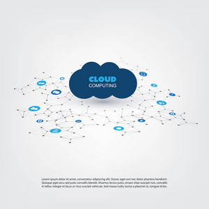 云计算的设计理念与图标数字网络连接技术背景