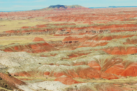 彩绘沙漠，亚利桑那州多彩色的砂