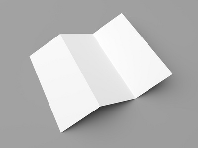 单张空白三栏式白皮书小册子