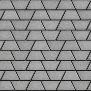灰色铺路板的梯形形式。