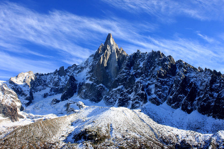 钻头杜 Dru 万宝龙地块，法国阿尔卑斯山