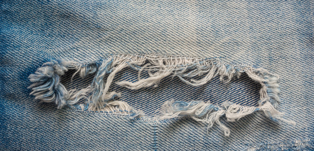 破旧的旧牛仔裤图片
