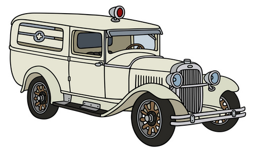 坦克车图老式军用救护卡车矢量手绘图老爷车炫彩复古肌肉车-抽象的 3d