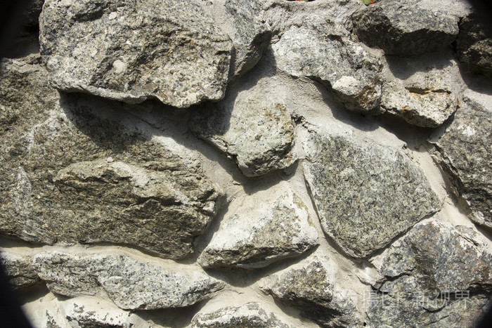 墙上的粗糙的石头
