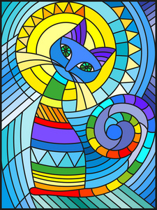 猫抽象图片-猫抽象素材-猫抽象插画-摄图新视界