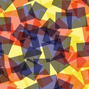 抽象的正方形图案白色几何背景惊险随机正方形几何混沌