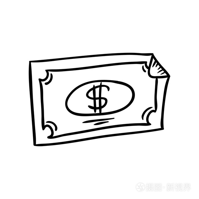 美元涂鸦插画-正版商用图片0e2xv3-摄图新视界
