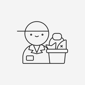 动物园管理员线图标图片