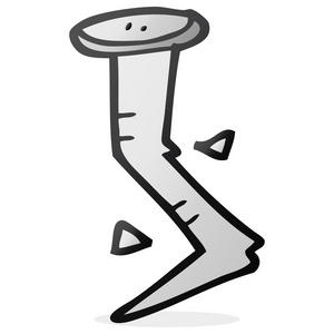 弯的钉子卡通弯的钉子照片