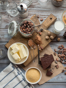 巧克力原料巧克力蛋糕原料照片