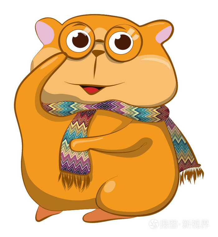 戴着眼镜的智能仓鼠