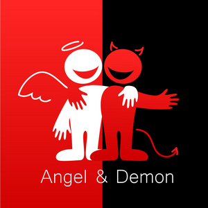 天使与魔鬼背景图图片