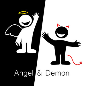 天使与魔鬼照片