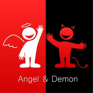 天使与魔鬼照片