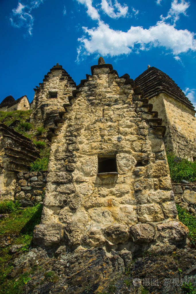 死亡之城山上的石头墓caucasusrussia