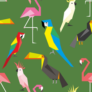 几何火烈鸟图片