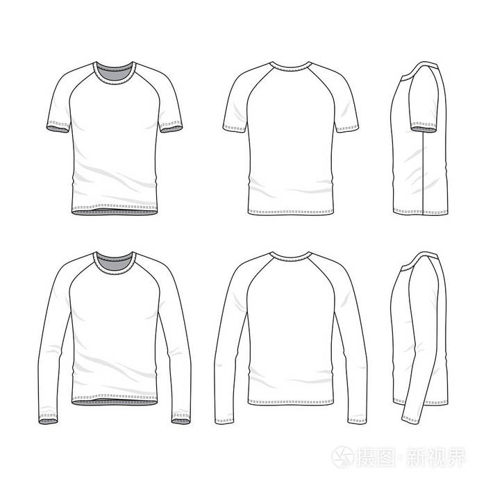 插画 矢量服装一套的模板.