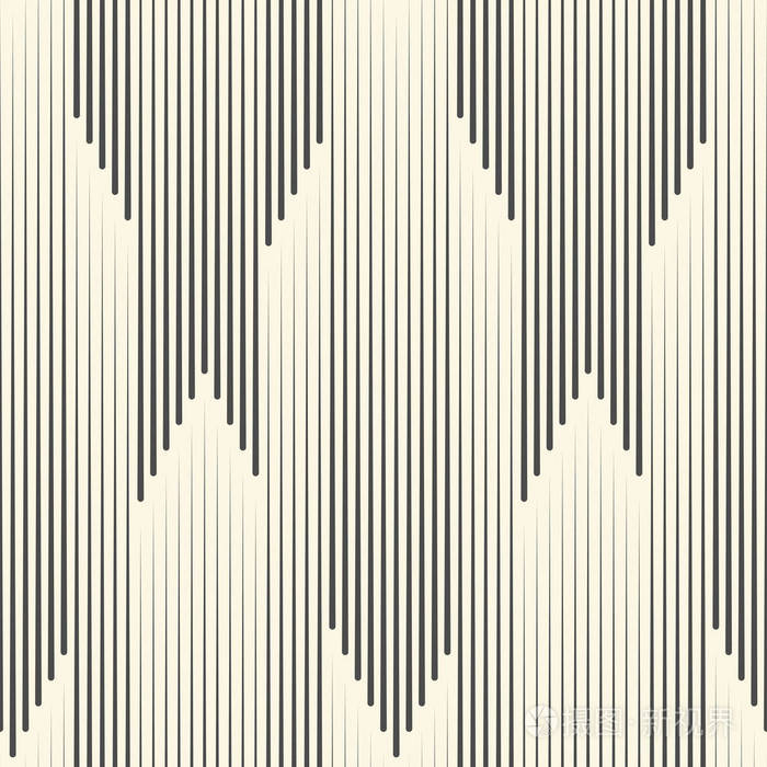 无缝垂直条纹图案矢量黑白线八