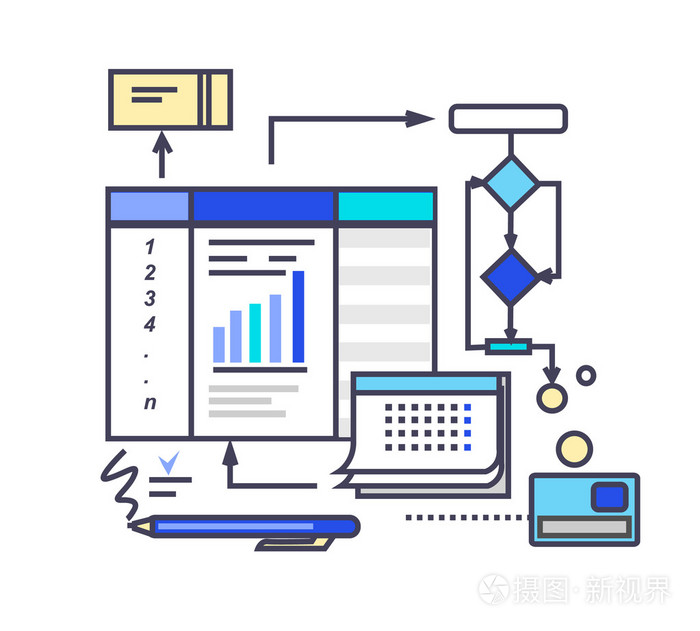 图示平面设计工作流程