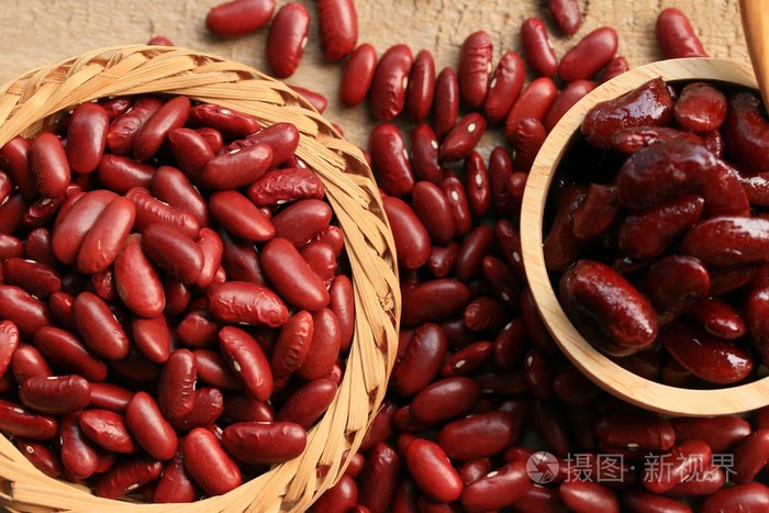 很多种子红色豆