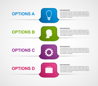 抽象业务选项信息图表模板