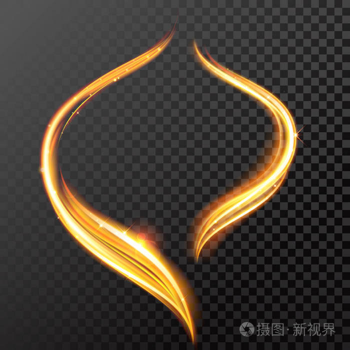 金火或发光闪烁效应对向量透明背景光圆