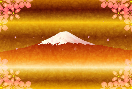 富士樱桃树新年卡