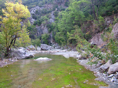 在峡谷中土耳其高纳克河