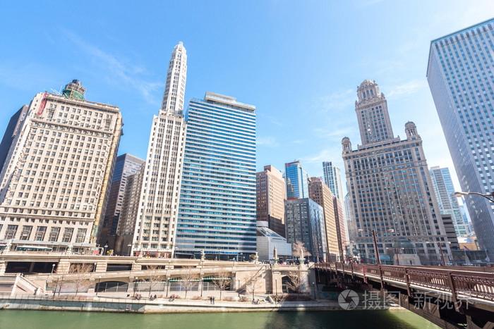 芝加哥市中心的视图