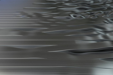 抽象金属的正弦波的 3d 的渲染