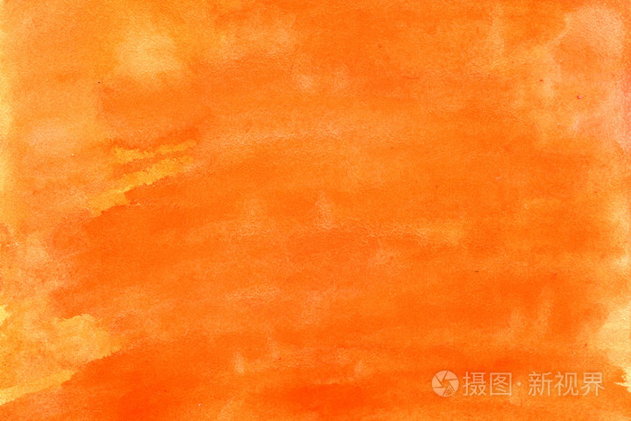 橙色的垃圾在水彩
