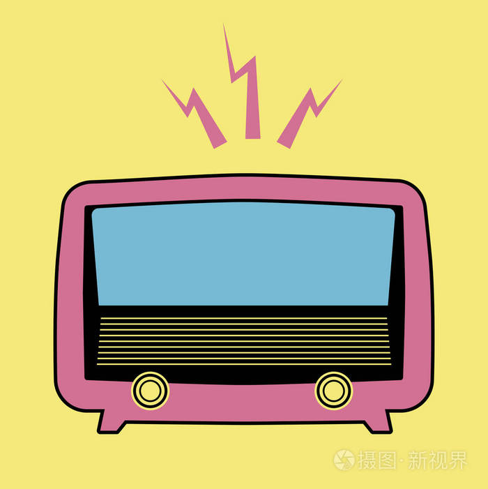 广播电台.矢量图