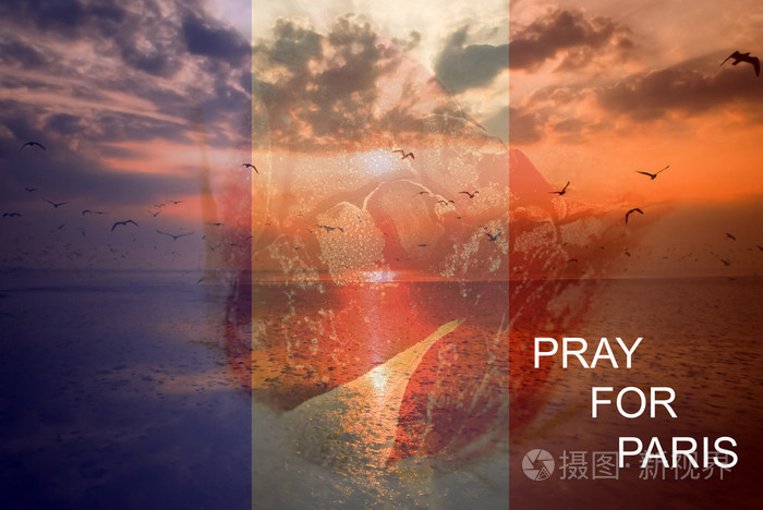 祈祷为巴黎15年11月13日 背景是玫瑰冻结照片 正版商用图片0e4htc 摄图新视界