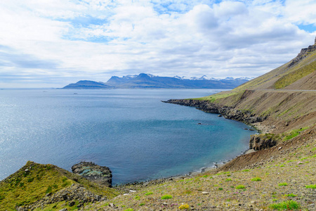 海岸线和景观在东峡湾