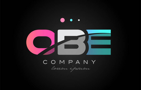 Obe o b e 三个字母标志图标设计