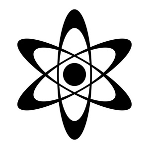 原子分子核符号矢量图标