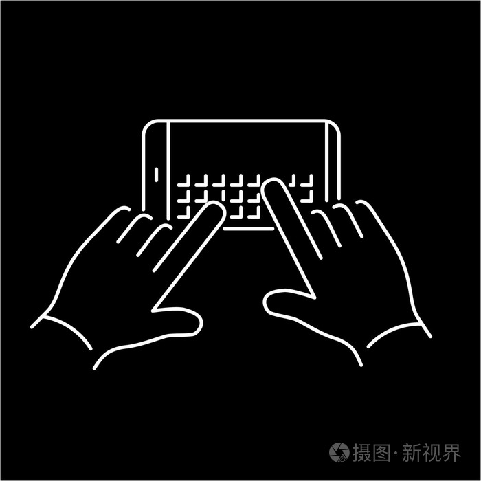 智能手机触摸屏虚拟键盘插画-正版商用图片0e53yd-摄图新视界