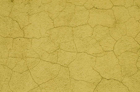 黄开裂的墙背景纹理