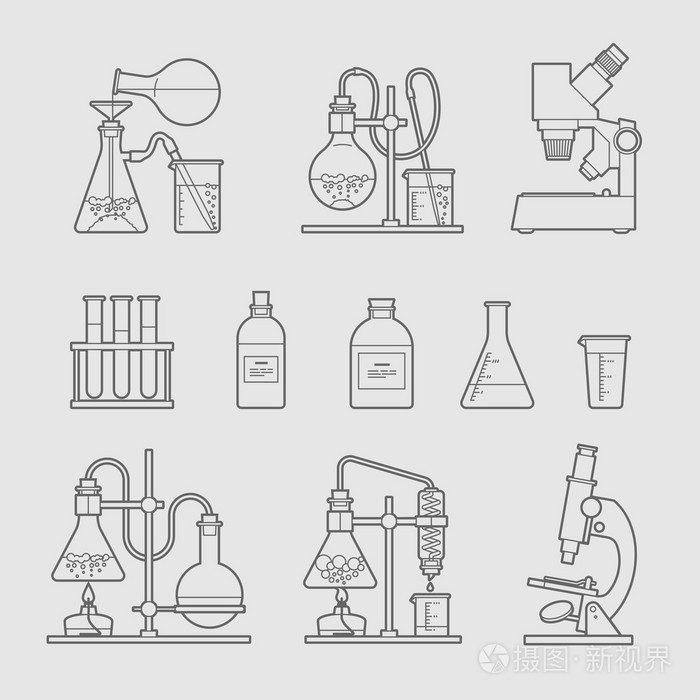 化学图标集插画-正版商用图片0e58ud-摄图新视界