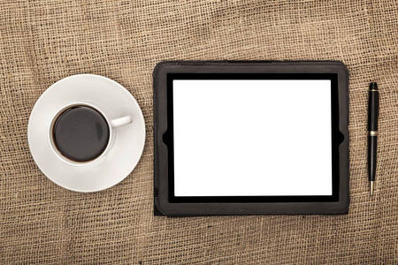平板电脑与咖啡