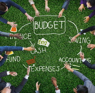 预算节约和会计的概念图片