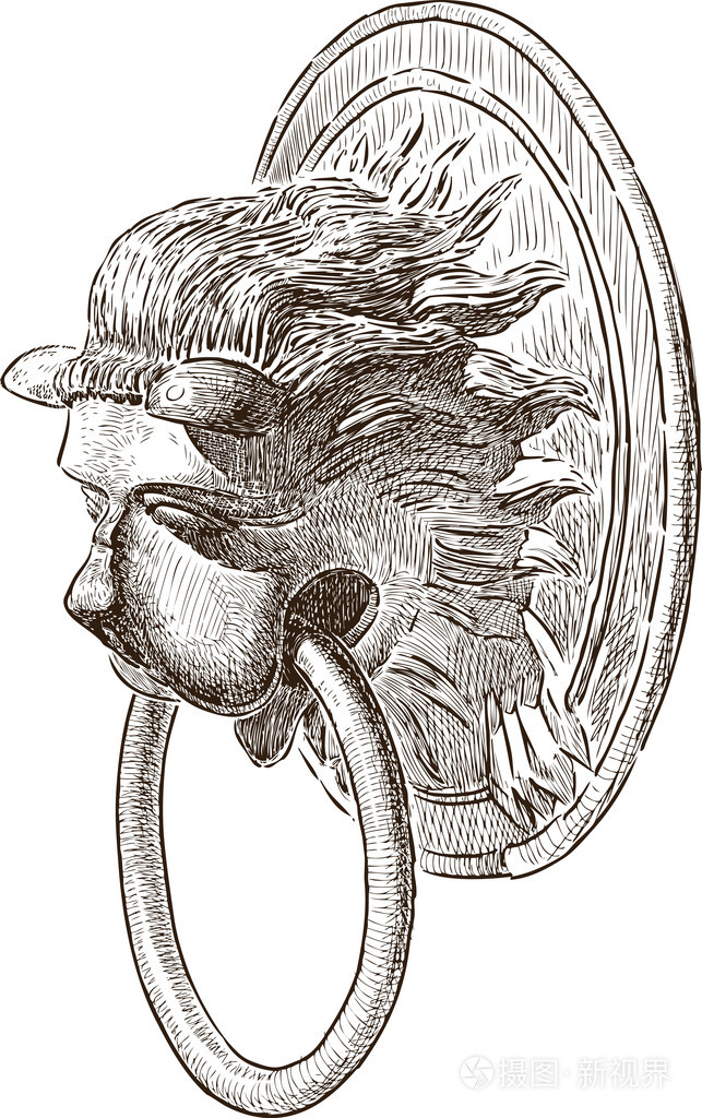 仿古门把手插画-正版商用图片0e5j0i-摄图新视界