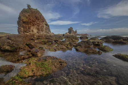 Gunungkidul，日惹，印尼的海景