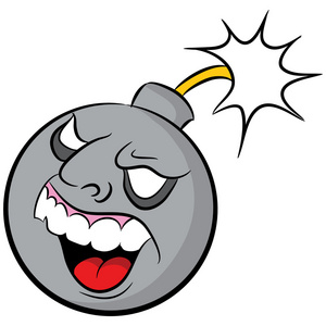 卡通炸弹与点燃图片