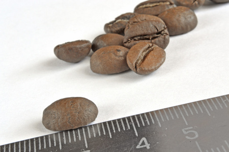 咖啡豆附近统治者照片