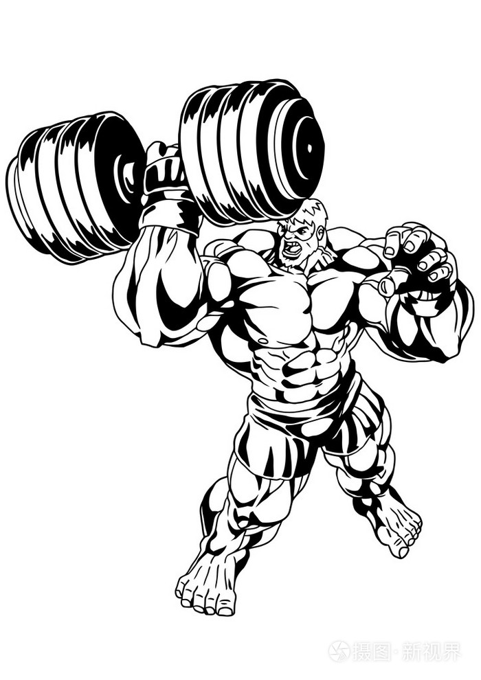 超级肌肉健美锻炼与哑铃