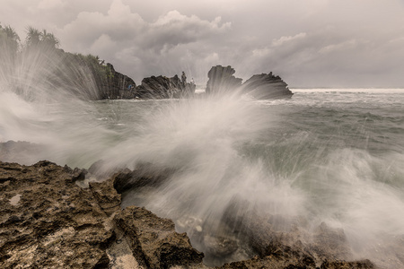 Gunungkidul，日惹，印尼的海景